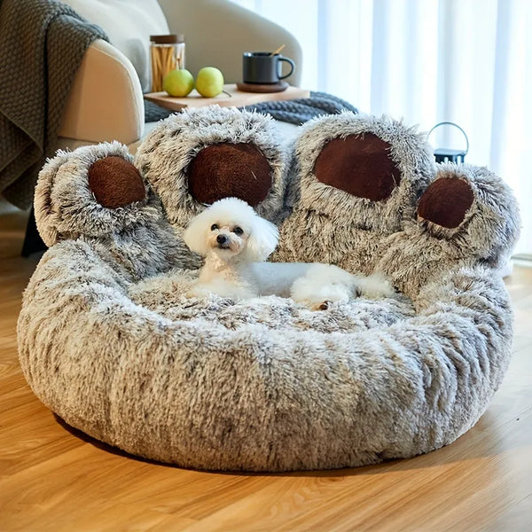 Dog Bed Cat Pet Sofa Cute Bear Paw Shape Comfortable Cozy Pet Sleeping Beds For Small Medium Large Soft Fluffy Cushion Dog Bed - Asma fashion gallary