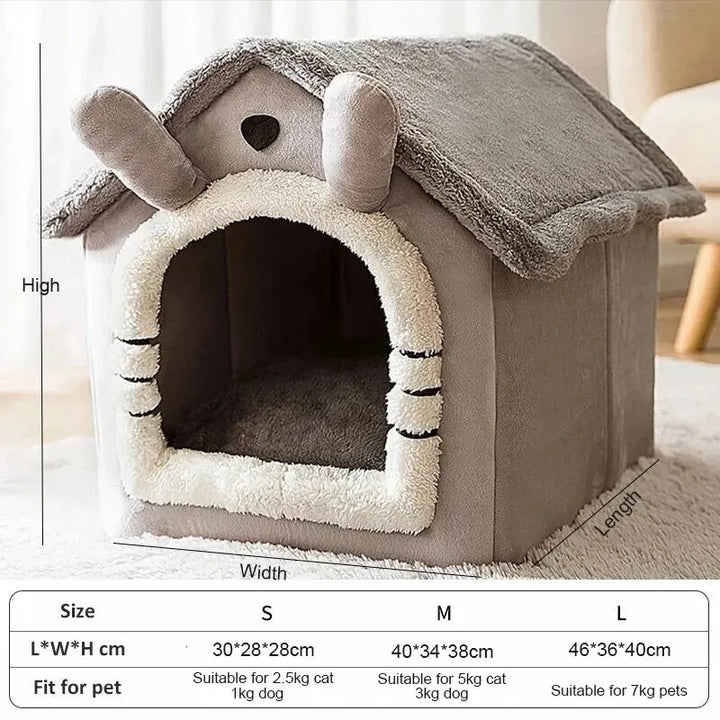 Indoor Warm Dog House Soft Pet Bed Tent House Dog Kennel Cat Bed with Removable Cushion Suitable for Small Medium Large Pets - Asma fashion gallary