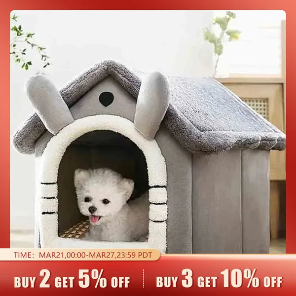 Indoor Warm Dog House Soft Pet Bed Tent House Dog Kennel Cat Bed with Removable Cushion Suitable for Small Medium Large Pets - Asma fashion gallary